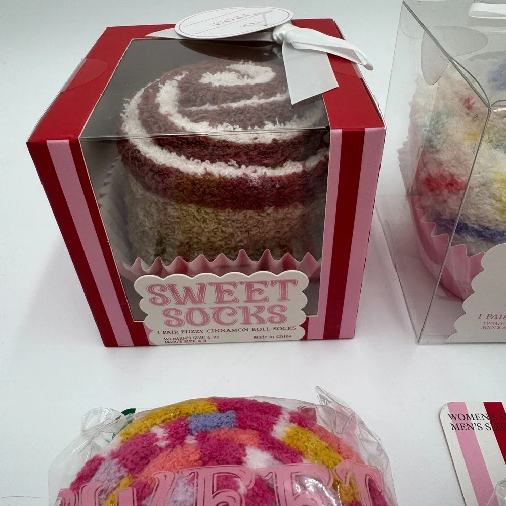 Sweet Socks Dessert Gift Set 4 Pair Novelty Socks NEW‎